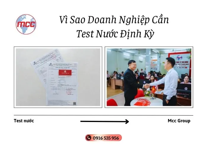 Dịch vụ test nước và làm giấy phép của MCC
